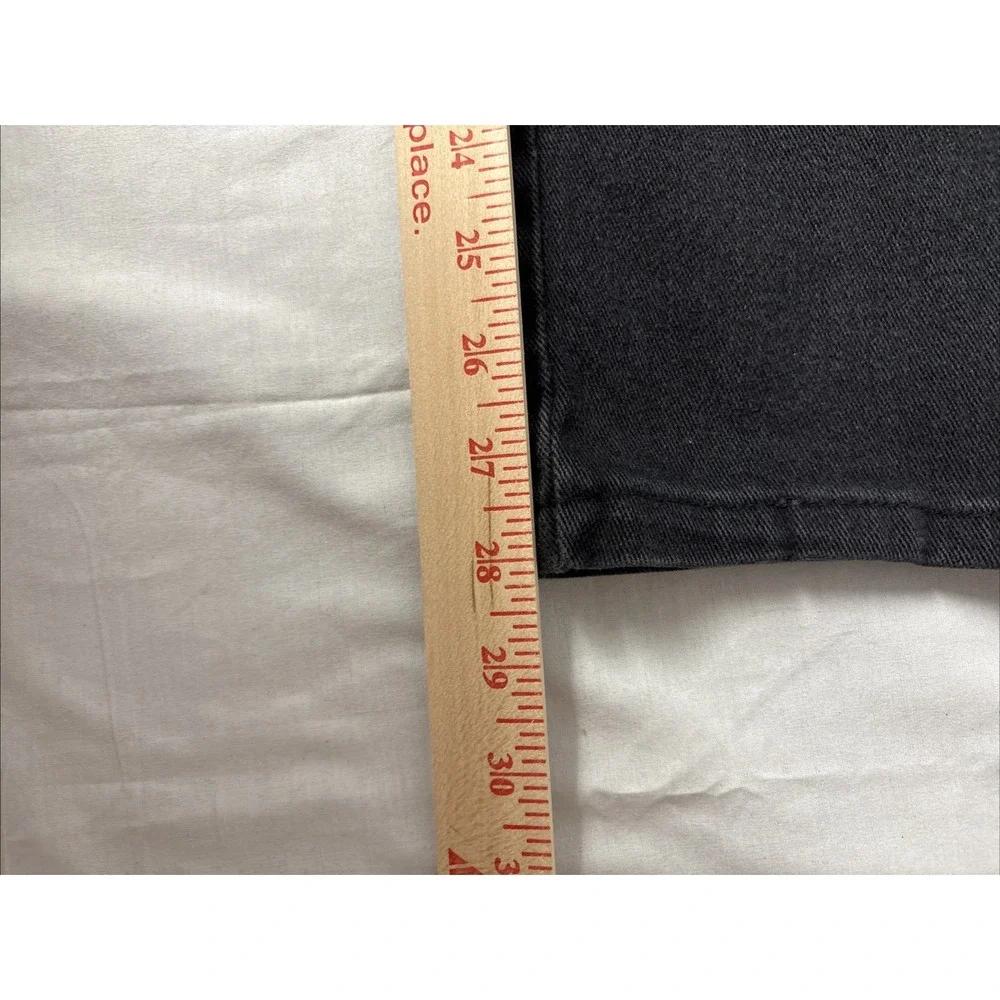 Just My Size Straight Leg Jeans Women Sz 18W/33 (Measured 30x28) Black Stretch